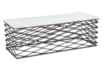 Duchess Coffee Table White & Antique Bronze