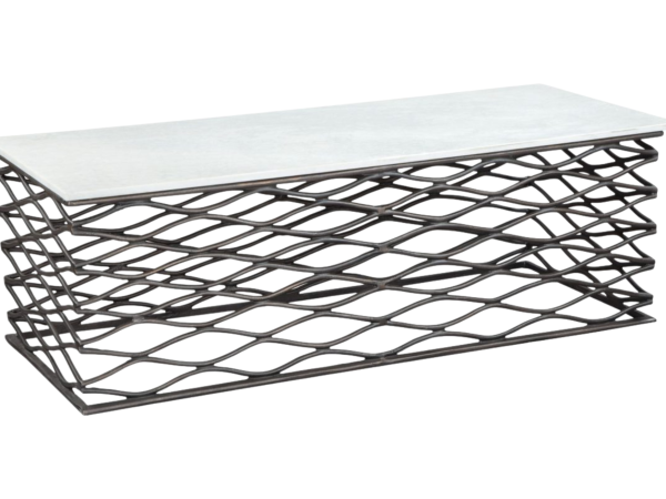 Duchess Coffee Table White & Antique Bronze