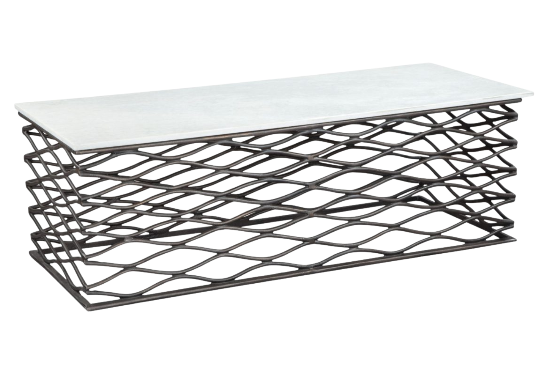 Duchess Coffee Table White & Antique Bronze