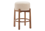 Nade Counter Stool (Set of 2) Beige & Walnut