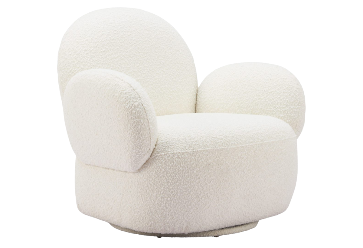 Pilka Swivel Chair White