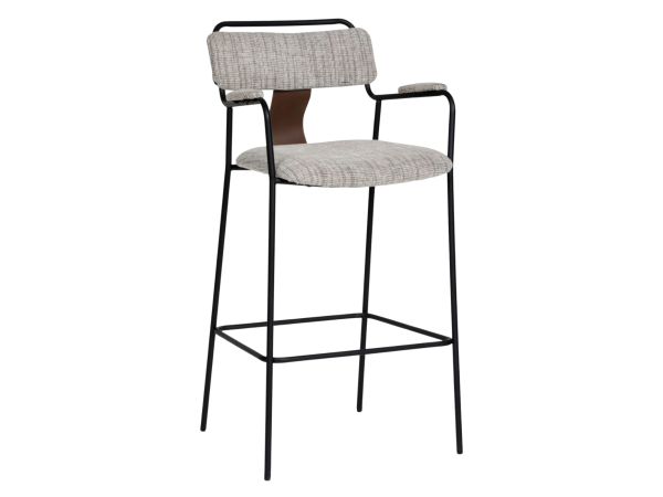 Couva Barstool (Set of 2) Gray Tweed