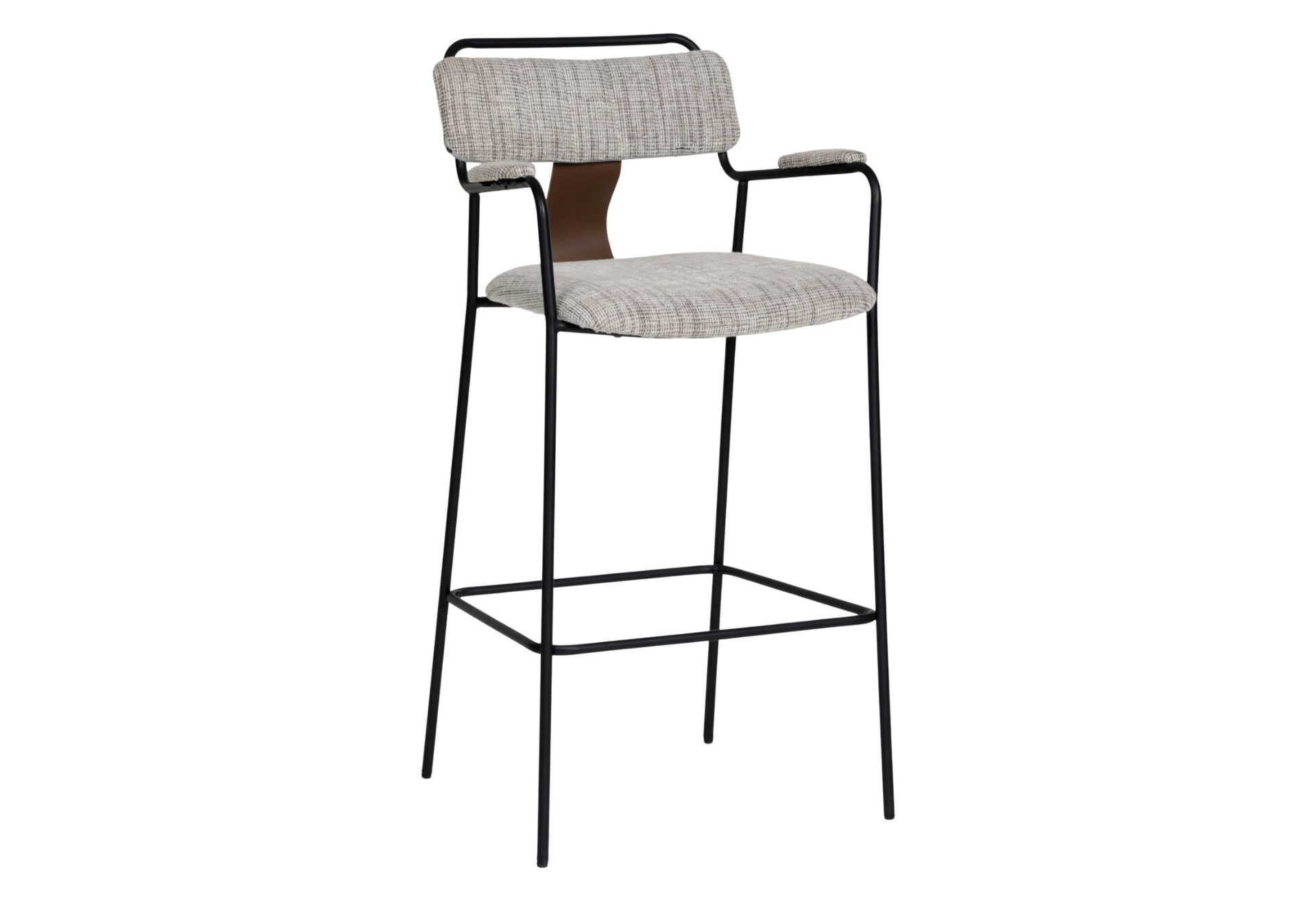 Couva Barstool (Set of 2) Gray Tweed