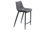 Magnus Counter Stool (Set of 2) Dark Gray & Black