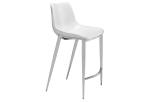 Magnus Counter Stool (Set of 2) White & Silver