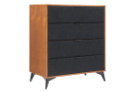 Zarif Chest Black & Walnut