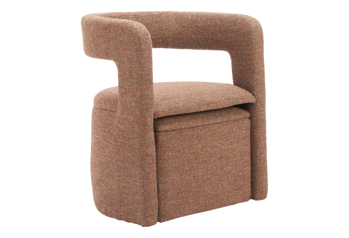Atria Accent Chair & Ottoman Tawny Brown