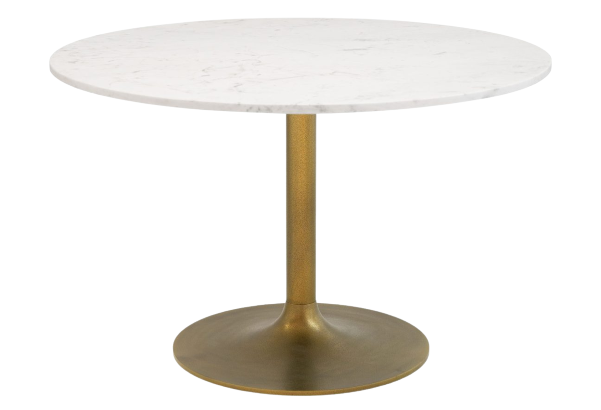 Ithaca Dining Table White & Gold