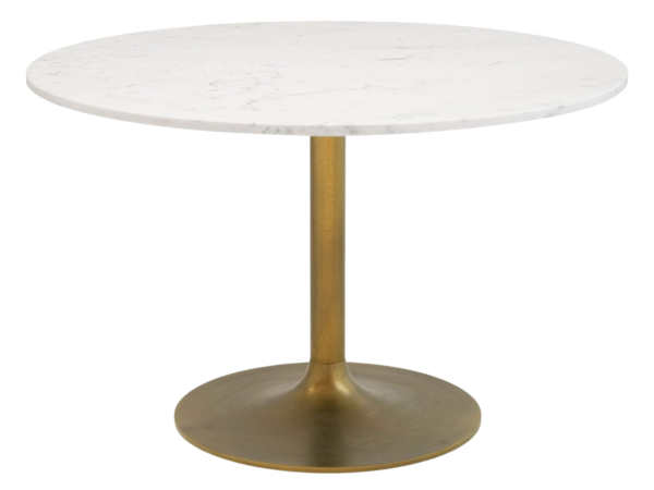 Ithaca Dining Table White & Gold