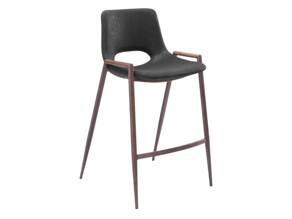 Desi Counter Stool (Set of 2) Black & Walnut