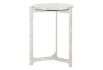 Barmas Side Table White & Silver