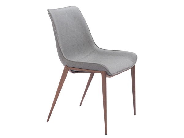 Magnus Dining Chair (Set of 2) Slate Gray & Walnut