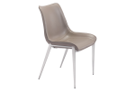Magnus Dining Chair (Set of 2) Brown & Silver