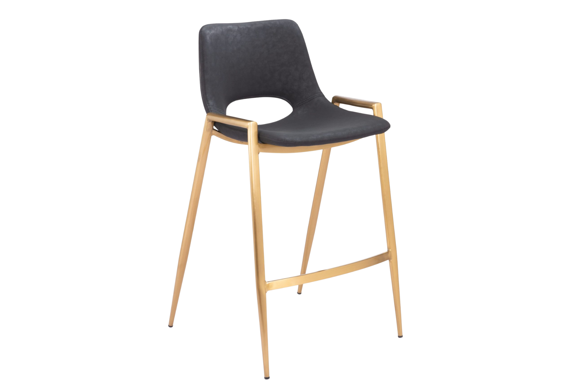 Desi Counter Stool (Set of 2) Black & Gold