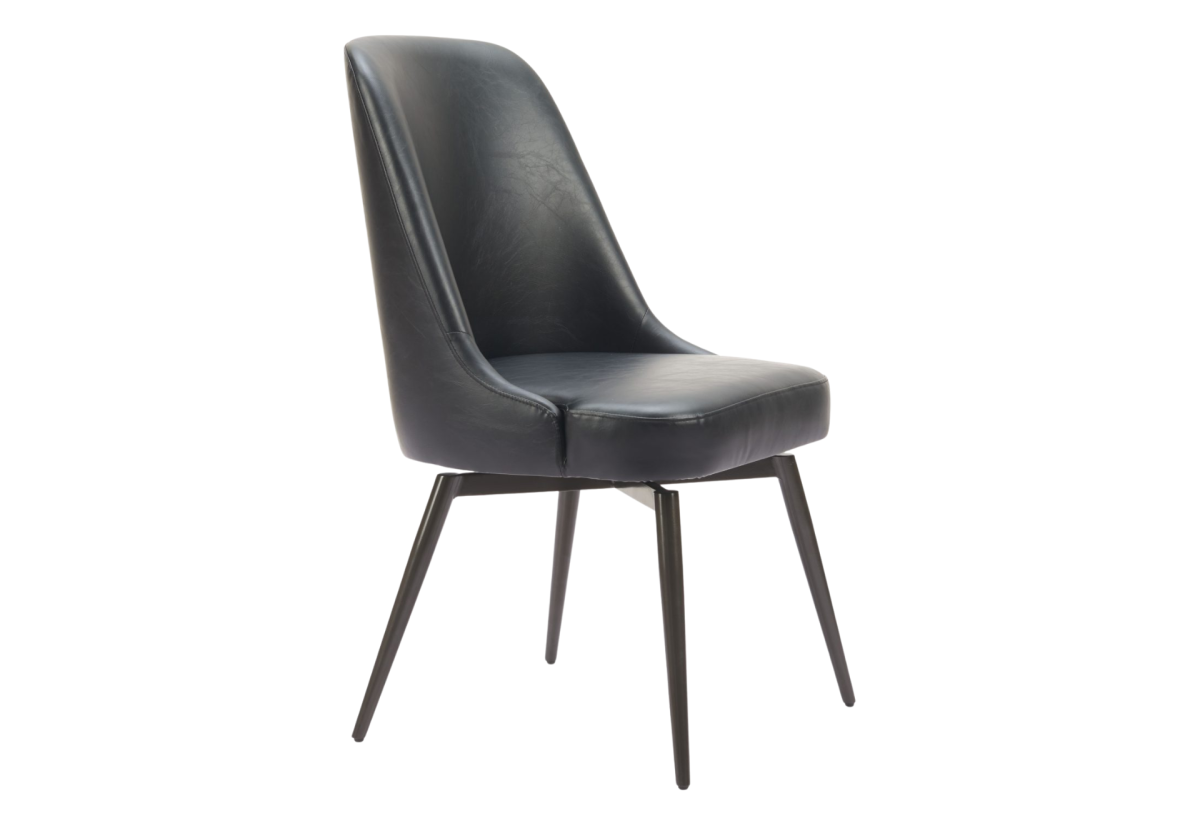 Keppel Swivel Dining Chair (Set of 2) Black