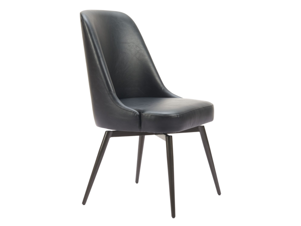 Keppel Swivel Dining Chair (Set of 2) Black