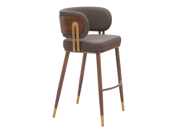Brew Barstool Brown & Walnut