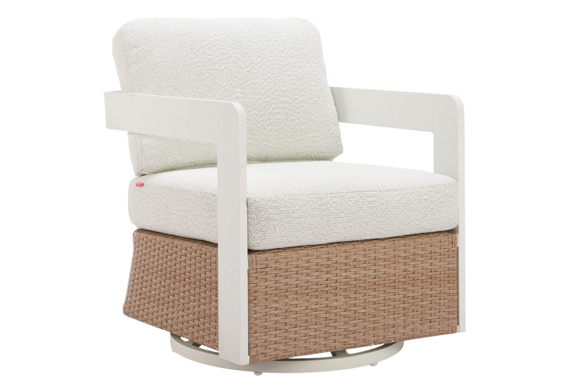 Gelo Swivel Chair White & Brown