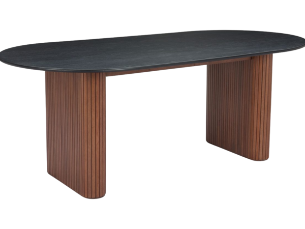 Lassig Dining Table Black & Walnut