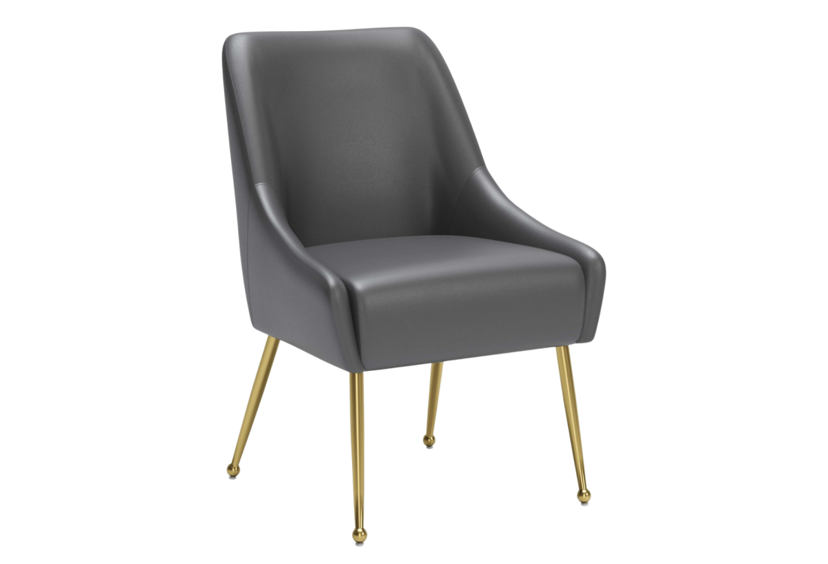 Maxine Dining Chair Gray & Gold