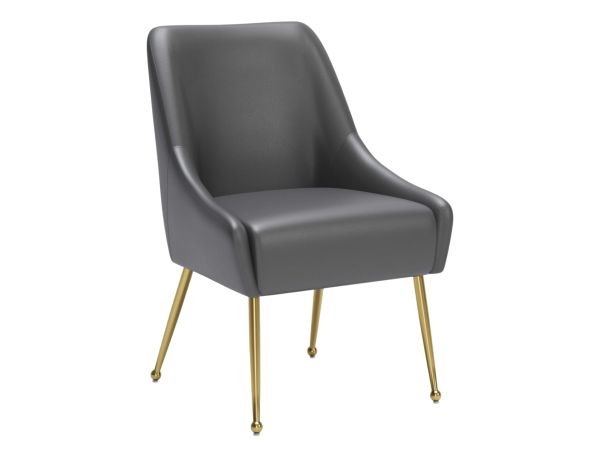 Maxine Dining Chair Gray & Gold