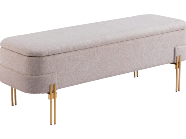 Lebreton Storage Bench Oatmeal Beige