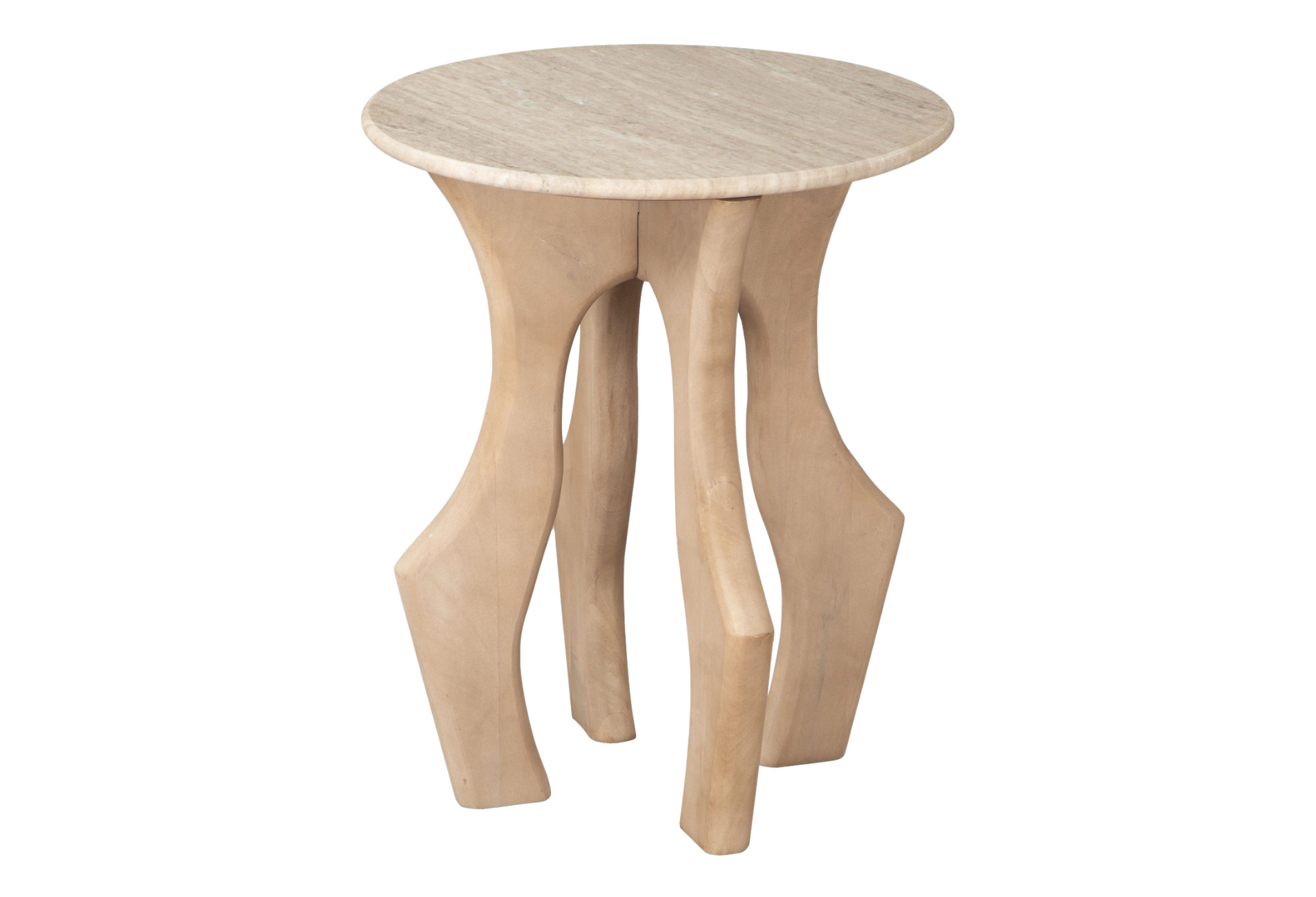 Eda Side Table White & Natural