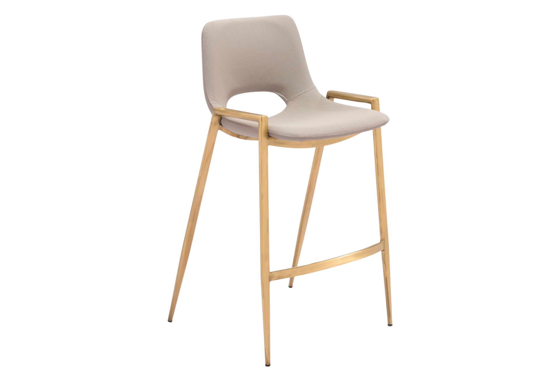 Desi Counter Stool (Set of 2) Beige & Gold