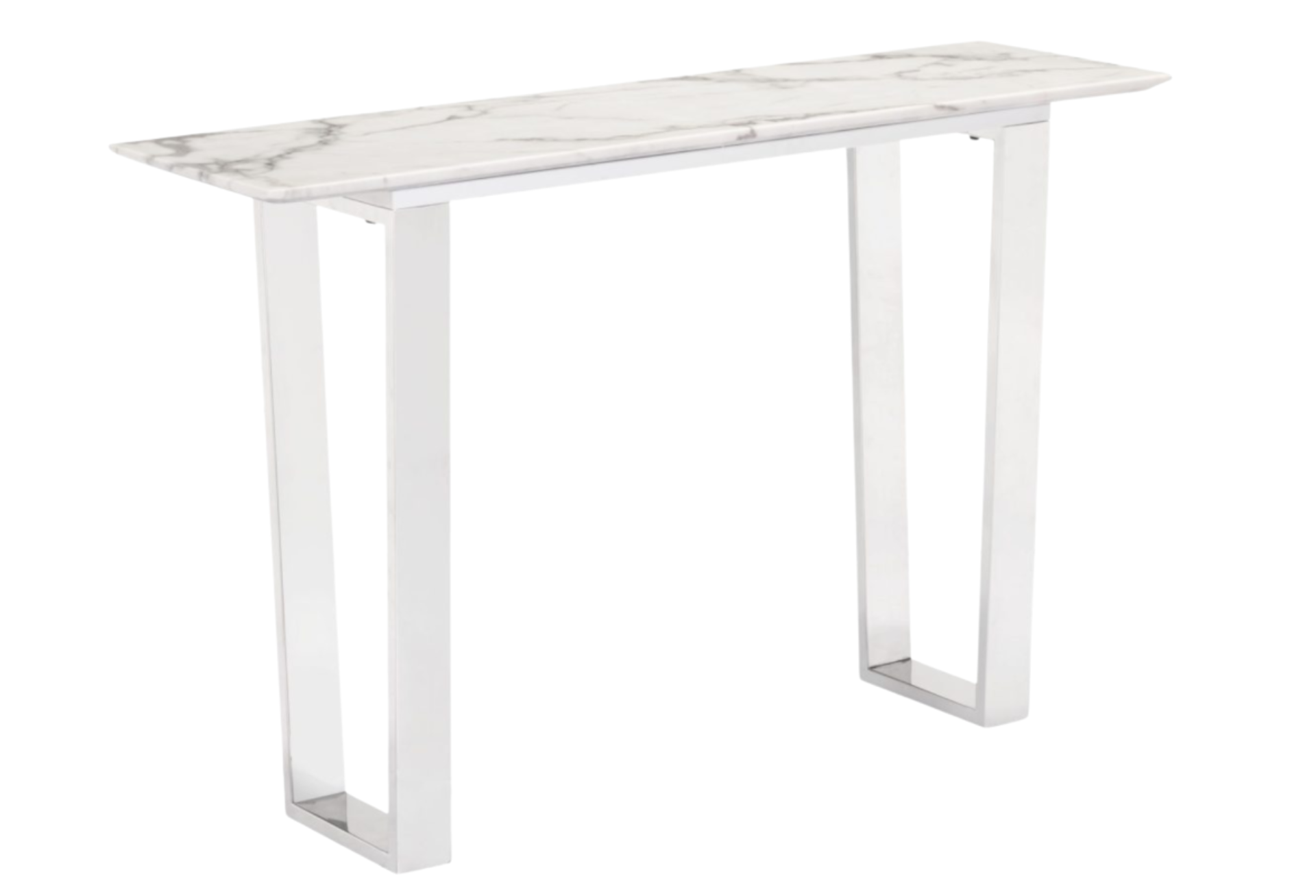 Atlas Console Table White & Silver