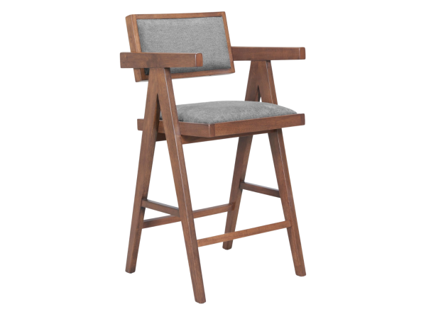 Delhi Counter Stool (Set of 2) Gray & Walnut