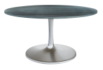 Metropolis Dining Table (60″) Gray & Silver