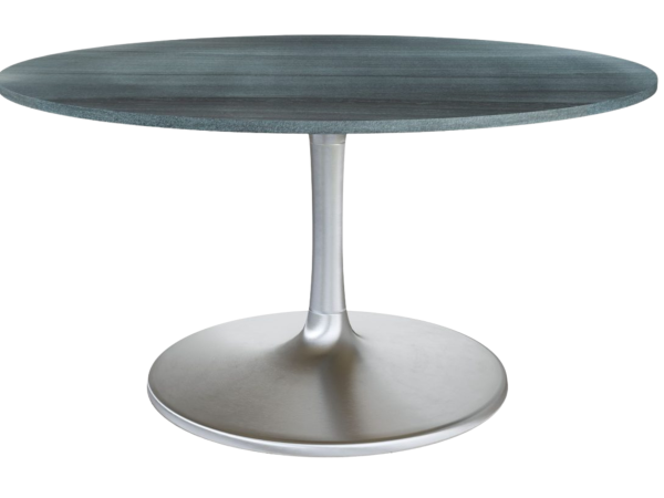 Metropolis Dining Table (60″) Gray & Silver