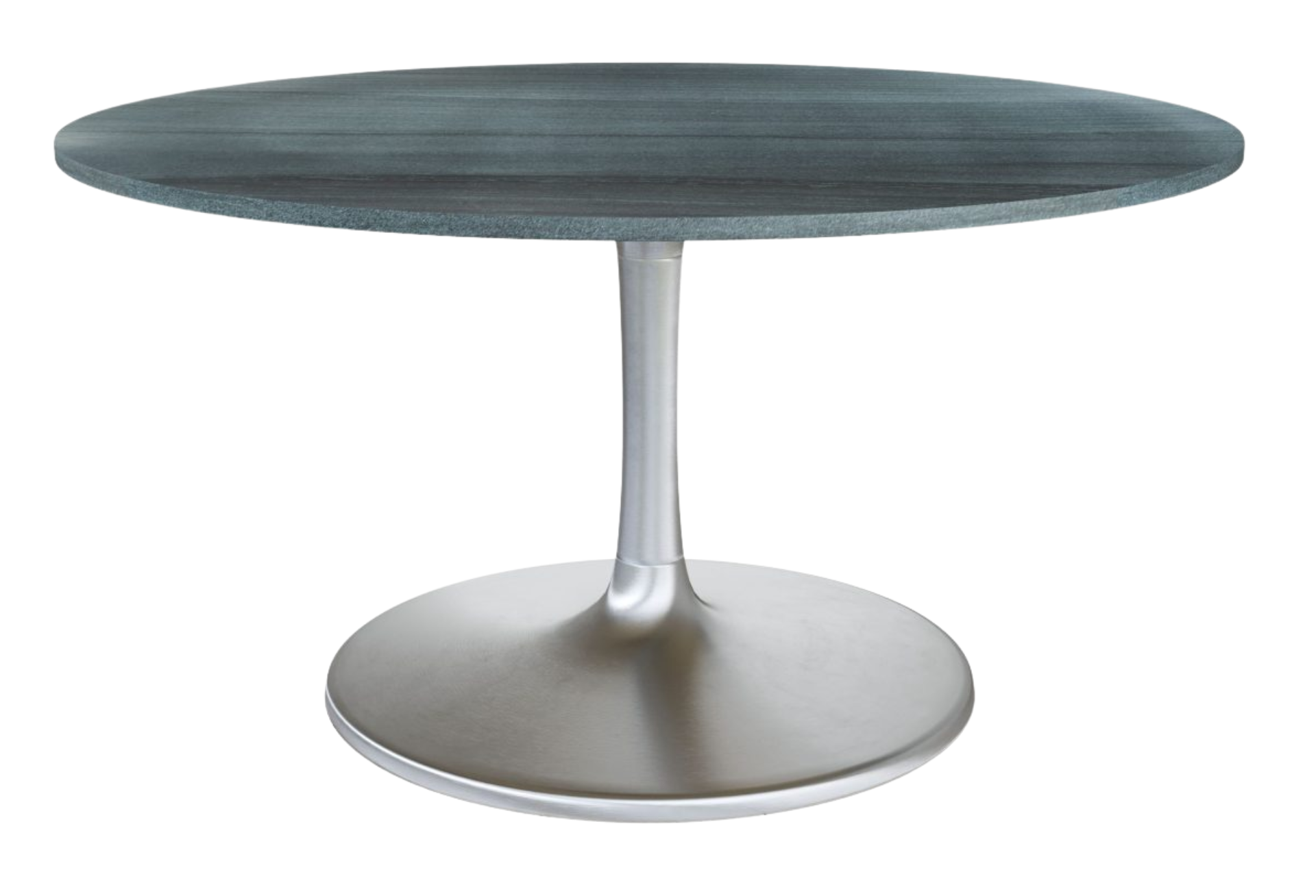 Metropolis Dining Table (60″) Gray & Silver