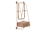 Peralta Mirror Shelf Brass & Brown