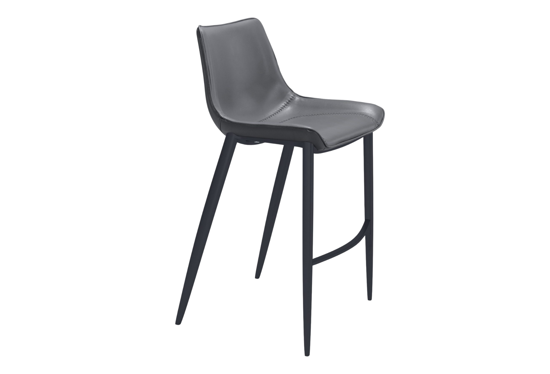 Magnus Barstool (Set of 2) Dark Gray & Black
