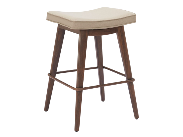 Divat Counter Stool (Set of 2) Beige & Walnut