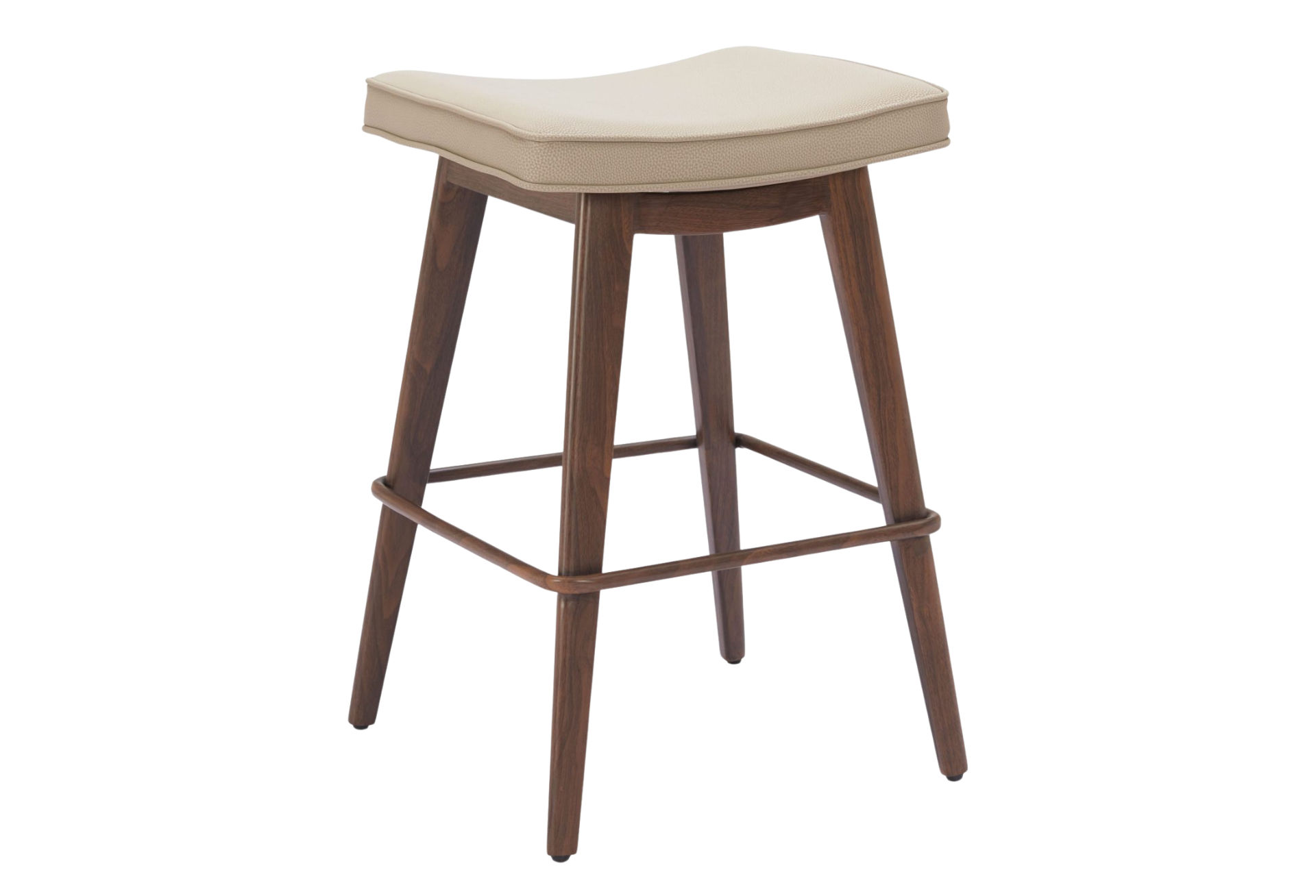 Divat Counter Stool (Set of 2) Beige & Walnut