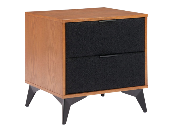 Zarif Nightstand Black & Walnut