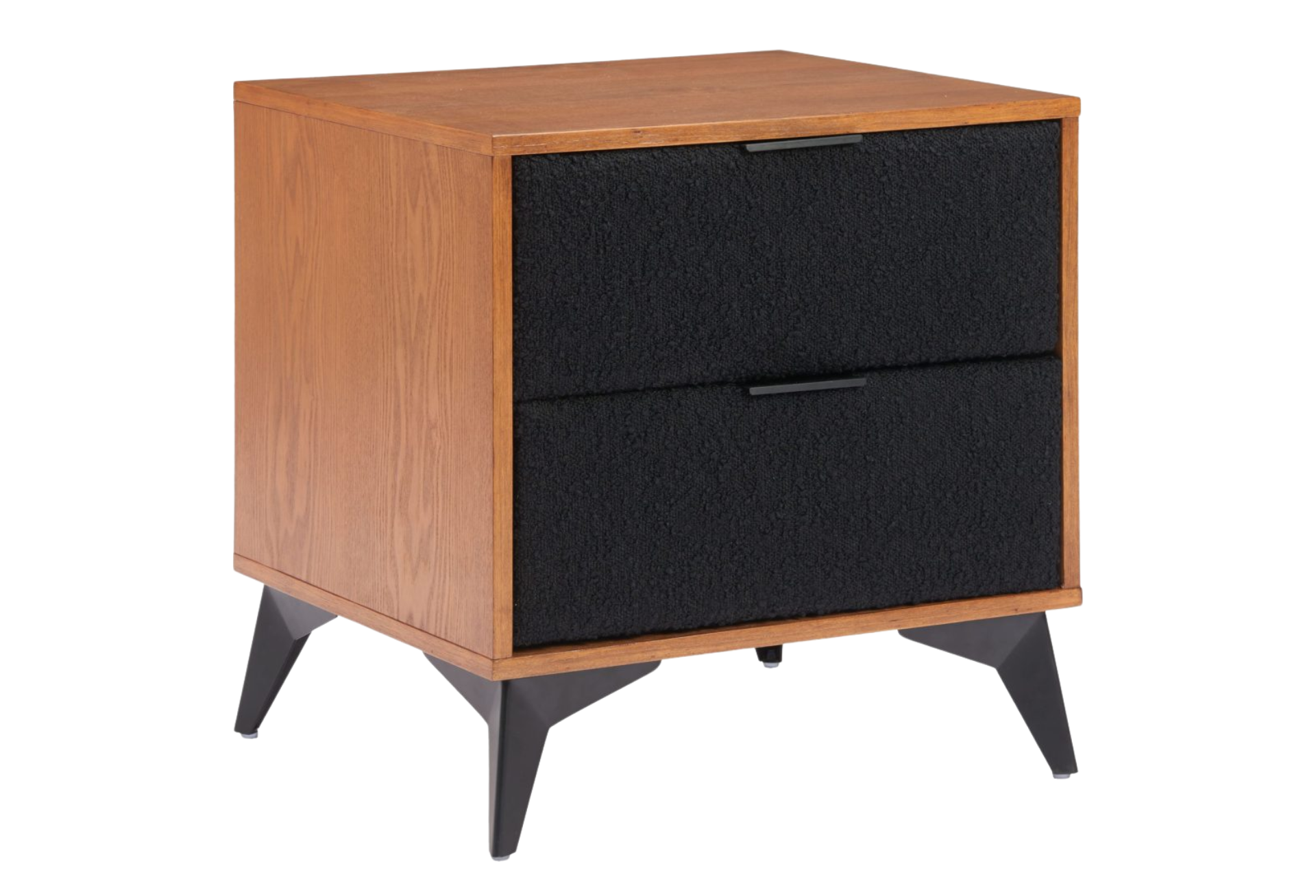 Zarif Nightstand Black & Walnut