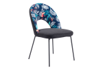 Merion Dining Chair (Set of 2) Multicolor Print & Black