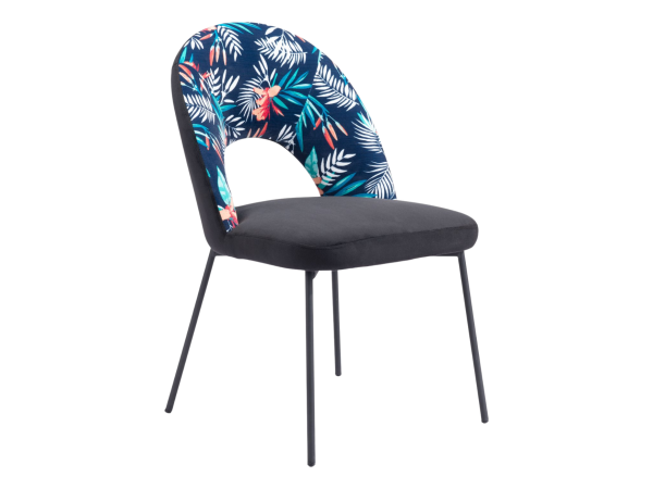 Merion Dining Chair (Set of 2) Multicolor Print & Black