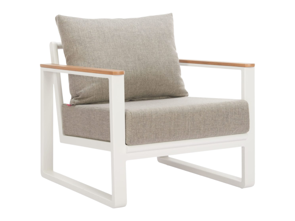 Welt Armchair Taupe & White