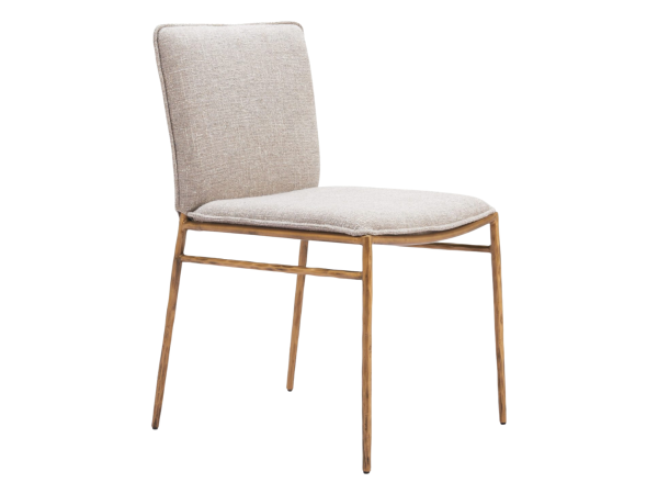 Nordvest Dining Chair Beige & Gold