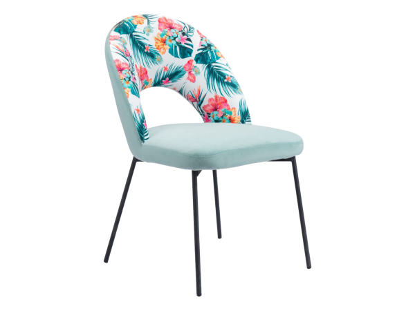 Bethpage Dining Chair (Set of 2) Multicolor Print & Green