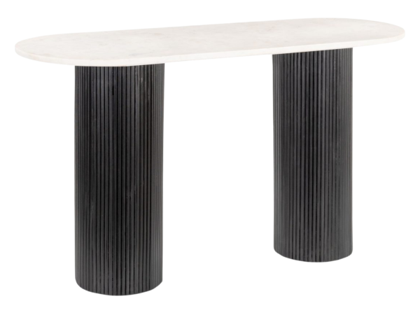 Izola Console Table White & Black