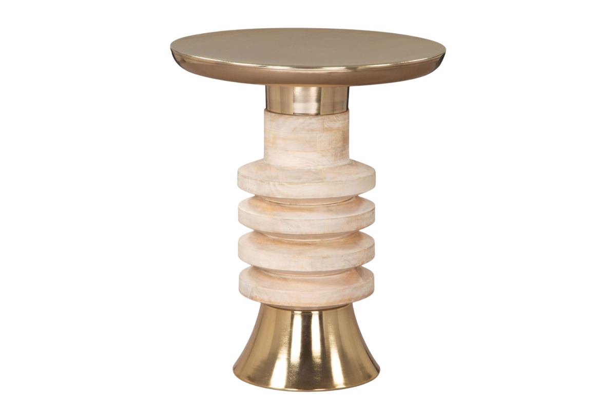 Ringar Side Table Gold & Natural