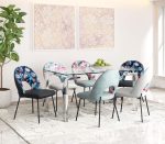 Merion Dining Chair (Set of 2) Multicolor Print & Black