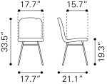 Var Dining Chair (Set of 2) Gray
