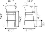 Freycinet Barstool (Set of 2) Black