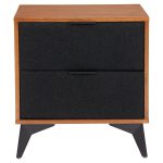Zarif Nightstand Black & Walnut